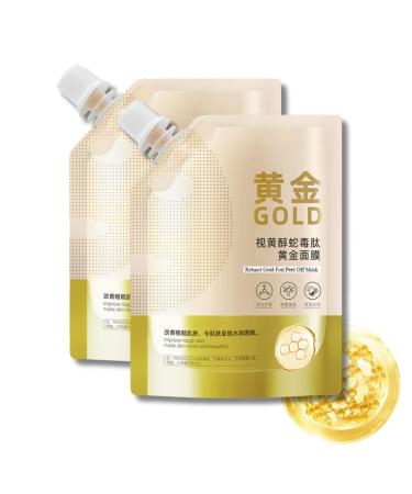 Peel Off Face Masks Retinol Gold Foil Peel Off Mask Gold Facial Mask Anti Wrinkle Anti Aging Face Mask Skincare Blackhead Remover Moisturizing Gold Mask Fade Fine Lines Brightening