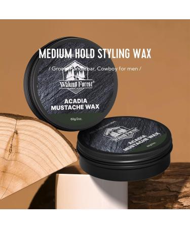 Waking Forest Mustache Wax for Men - Strong Hold Sandalwood Beard Wax All Natural Ingredients 2oz | Train Tame & Style Your Moustache - Buy Online on SooperMarket.com