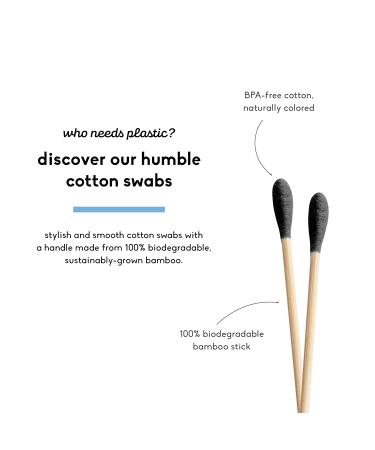 The Humble Co. Natural Bamboo Cotton Swabs (600 count) - Biodegradable Organic Eco-Friendly Swabs for Ears, Makeup, Pet Care & Cleaning (Black) - Buy Online on SooperMarket.com