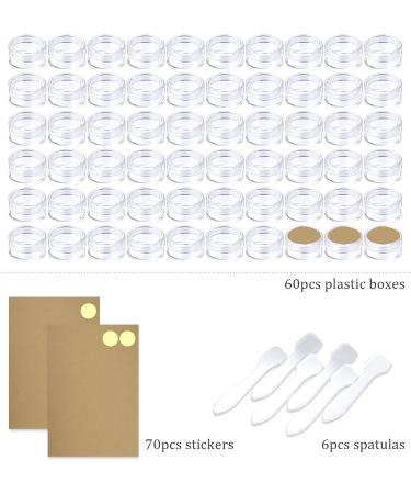 Pamiyo 60 pcs 5ml Clear Empty Cream Can - Transparent Crucible with Screw Cap for Lotion Mini Candles & Cosmetics - Buy Online on SooperMarket.com