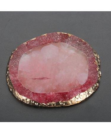 Polish Mix Palette Resin Nail Art Palette Paint Drawing Color Dish Golden Edge Resin Stone Paint Drawing Color Dish Manicure Nail DIY Tool(Red) - Buy Online on SooperMarket.com