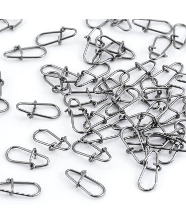 Dr.Fish 50 Pack Stainless Steel Crankbait Snaps - Quick Change Fishing Clips - Bass Fishing Lure Snaps - 50 Pack - Buy Online on SooperMarket.com