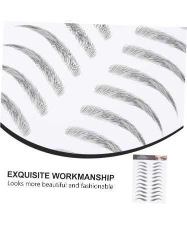 PLAFOPE 12 Sheets Waterproof Eyebrow Stickers Fake Eyebrow Waterproof Stickers 4d Eyebrow Transfer Stickers - Buy Online on SooperMarket.com