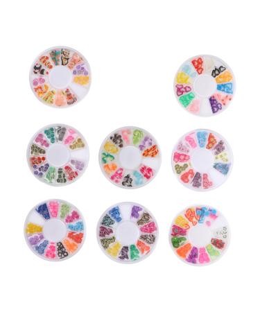 Healeved 16 Boxes Soft Pottery Scrapbooking Embellishment Nail Embellishments Nail Art Slices Bulk Nail Accessories Nail Art Decor Round Spacer Beads Diy Patch Assorted Polymer Clay 3d