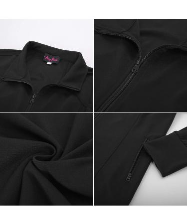 Hanna Nikole Women's Plus Size Running Jacket - Full Zip, Thumb Holes, Black 22 Plus - Buy Online on SooperMarket.com