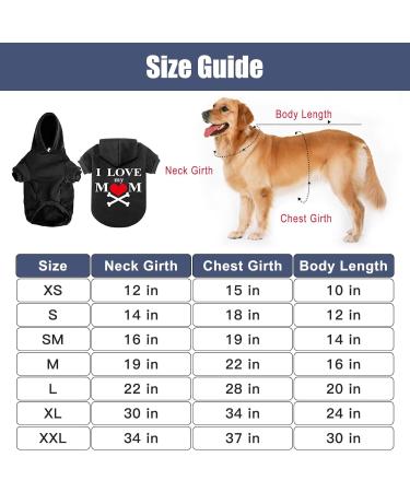 EXPAWLORER Dog Hoodie - Soft and Warm Dog Sweatshirt Pet Clothes Fall Winter Sweater with "I LOVE MY MOM" Lettered for Puppy Cat Small Medium Large Dogs (Large) - Buy Online on SooperMarket.com