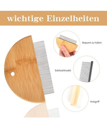 2 Pack Wooden Flea & Lice Comb for Dogs & Cats | Effective Pet Nit Removal - Buy Online on SooperMarket.com