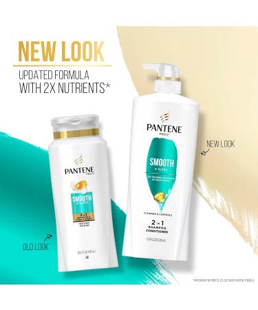 Buy Pantene Pro-V Smooth & Sleek 2-in-1 Shampoo & Conditioner - 17.9 fl oz Pump Bottle | International Shipping Available - Buy Online on SooperMarket.com