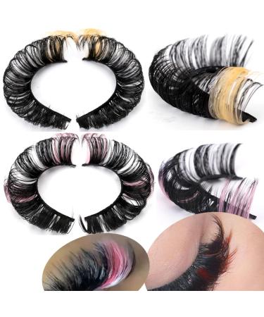Colored Handmade 3D False Eyelashes | Dramatic Reusable Thick Extensions for Parties & Festivals | #505 - Buy Online on SooperMarket.com