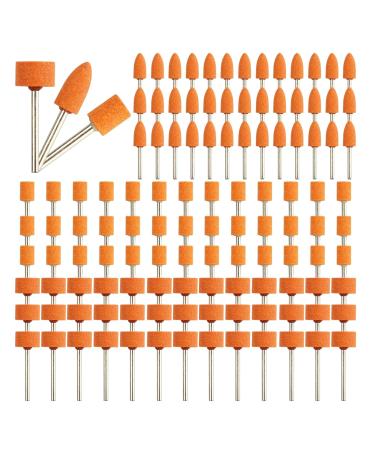 Saddgo 120Pcs Sanding Bit for Rotary Tool Strong Grinding Stone Bit with 1/8" Shank Aluminum Oxide Sanding Accessories Corundum Sand + Metal.