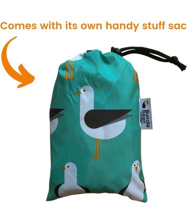 BundleBean Kids Wheelchair Poncho | Waterproof Rain Poncho for Ages 4-11 Years | Universal Fit with Peaked Hood | Seagulls Design - Buy Online on SooperMarket.com