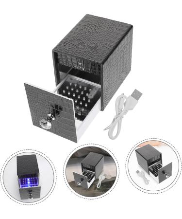 FRCOLOR Nail Polish Storage Nail Art Stand Nail Bit Usb Holder Tool Stand Nail Stuff Organizer Para Guardar Nail Grinding Bits Container Monitor Electric Nail Acrylic 12x8.5cm Black - Buy Online on SooperMarket.com