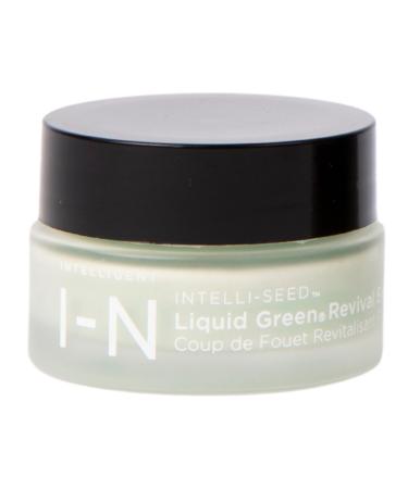Intelligent Nutrients Liquid Green Revival Eye Whip Eye Cream for Dry Skin Nourishing Hydration Targets Dark Circles and Puffiness Vegan 0.5 Oz