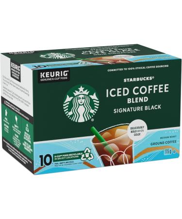 STARBUCKS Iced Coffee Blend Signature Black K-Cups Cold Brew Coffee Pods Medium Roast Vibrant Smooth And Balanced - Buy Online on SooperMarket.com