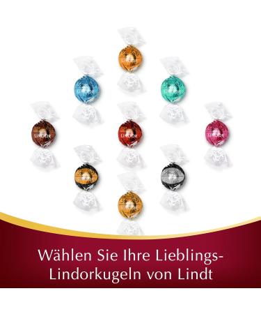 Lindt Lindor Double Chocolate Balls 137g | Premium Whole Milk Chocolate with Melting Filling | Perfect Praline Gift | Buy Internationally - Buy Online on SooperMarket.com
