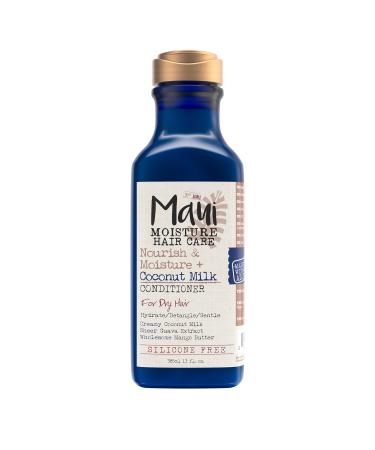 Maui Moisture Nourish & Moisture + Coconut Milk Conditioner to Hydrate and Detangle Curly Hair  Lightweight Daily Moisturizing Conditioner  Vegan  Silicone & Paraben-Free  13 fl oz