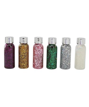 6 Colors Glitter Set - 180ML Arts & Crafts Supplies | Festival Makeup Nail Face & Hair Glitter - Sequin Pigment Powder for Creative Projects - Buy Online on SooperMarket.com