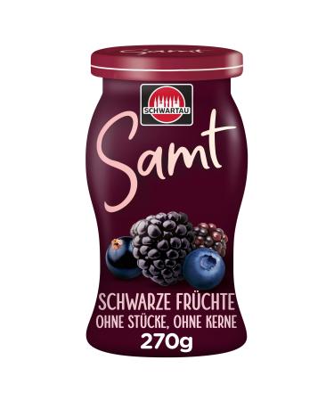 Schwartau Samt Black Fruits fruit spread without pieces & seeds 270g 270 g (1 pack) Black Fruits
