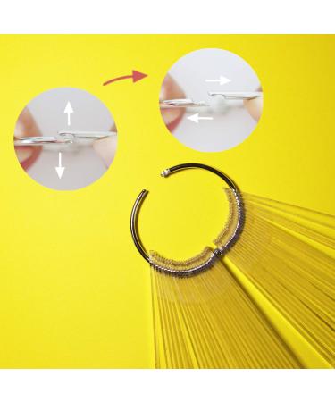 WORKIRO 100-Piece Nail Display Set with Ring & Number Stickers Transparent Almond Nail Tips for Art & Color Presentation - Buy Online on SooperMarket.com