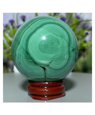 Natural Crystal Rough Natural Sphere Green Malachite Crystal Ball Natural Geode Hand Polished Specimen Reiki Gift Stone Home Decoration 1pc 350-370g