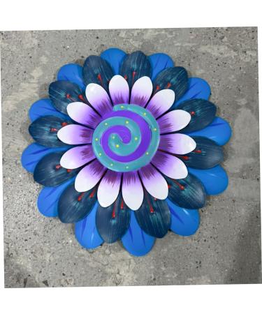 Kisangel Sunflower Decoration Floral Wall Decor Wall Decorations Flower Wall Art Decorative Flower Outdoor 3d Blue 29.50X29.50X3.00CM - Buy Online on SooperMarket.com