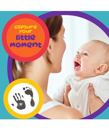 Baby Handprint & Footprint Kit - Safe Black Ink Pad for Baby's Hands and Feet - Lifetime Inkpad Guarantee - Buy Online on SooperMarket.com