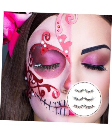 ABOOFAN 3 Pairs Fake Eyelashes False Lashes Halloween Decor False Eyelashes Individual Makeup Accessories Natural False Eyelashes Makeup Supplies Fluffy Chemical Fiber Cosmetics - Buy Online on SooperMarket.com