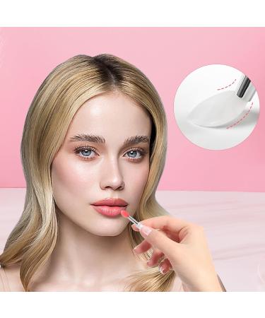 Silicone Nail Powder Applicator Brush Set - 10 Pcs Reusable Lip & Nail Art Brushes for Holographic Chrome Glitter Mirror Finish Makeup - White - Buy Online on SooperMarket.com