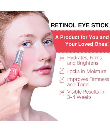Retinol Eye Stick With Collagen & Hyaluronic Acid for Dark Circle Puffiness Eye Bags and Fine Lines Retinol Eye Cream Improve Eye Skin Anti Aging - Buy Online on SooperMarket.com