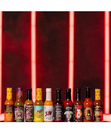 Hot Ones Season 23 Lineup Hot Sauce Challenge Kit Made with Natural Ingredients Unique Condiment Gift Box is the Ultimate Variety Pack for Spice Lovers 5 fl oz Bottles Produced in Small Batches (10-Pack) - Buy Online on SooperMarket.com