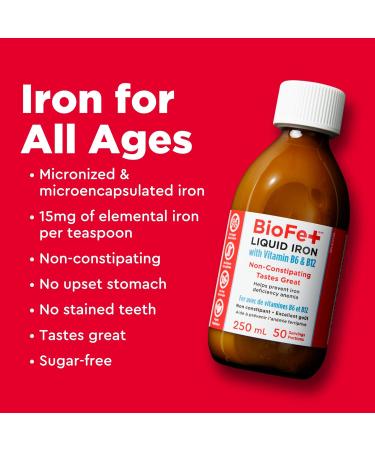 KidStar Nutrients BioFe+ Liquid Iron for the Family Vegan Sweet Blast 250mL 50 Servings - Buy Online on SooperMarket.com