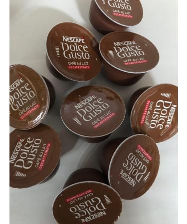 Buy 10 20 30 50 80 & 100 Compatible with Dolce Gusto Decaf Cafe Au Lait Capsules/Pods - SOLD LOOSE