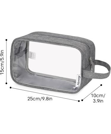 Narwey Clear Travel Toiletry Bag - Grey Makeup Organizer for Women on the Go - Buy Online on SooperMarket.com