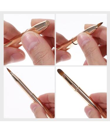 Double Ended Lipstick Brush - Premium Lip Makeup Tool | Lip Balm & Lip Mask Applicator | Golden Cosmetic Brush for Flawless Lips | Enhance Your Beauty Routine - Buy Online on SooperMarket.com