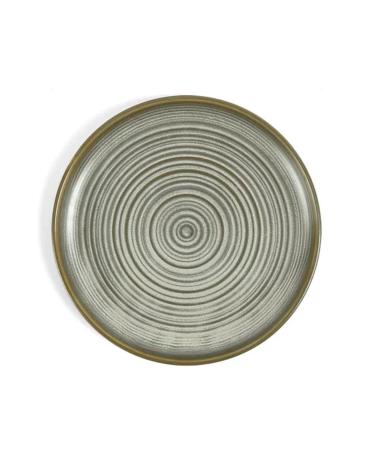 Serving Plates Steak Plate Ceramic Dinner Plate Circular Household Flat Plate Dinner Dessert Plate Kitchen Restaurant Ceramic Flat Plate for Appetizer Dinner and Desserts (Color : B)
