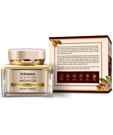St. Botanica Moroccan Argan Oil Anti-Wrinkle Night Cream 50G - Intense Nourishing Overnight Regeneration - Buy Online on SooperMarket.com