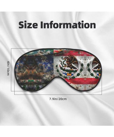 SSIMOO Mexican American Flag Eye Mask | Soft & Breathable Sleep Mask for Travel | Relaxation & Comfort - Buy Online on SooperMarket.com