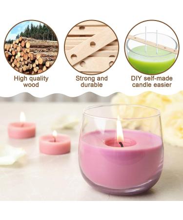Anjmd 100 PCS Wooden Candle Wick Holders - 7 Wick Bars for Multiwick Candles DIY - Buy Online on SooperMarket.com