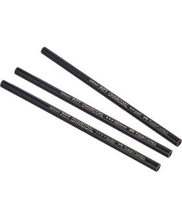 Faber-Castell Pitt Natural Willow Charcoal Pencil Set - Set of 3 - Buy Online on SooperMarket.com
