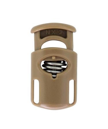 SGT KNOTS Toaster Ellipse Spring Cord Lock - Plastic Toggle Stopper for Paracord Drawstrings Clothing & More (10 Pack CoyoteBrown) Coyote Brown 10 Pack