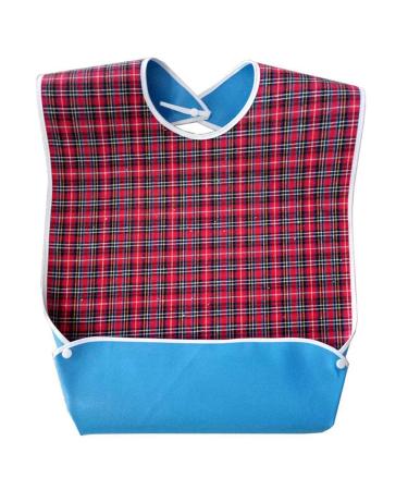 Bibs gLoaSublim Waterproof Old People Meal Eating Drinking Bib Protector Disability Aid Apron - Red