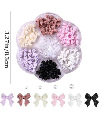 Nail Tips 1 Box Bow Nail Charms with 7 Grids Nail Art Charms Colorful Nail Charms and Gems Decorative Bow Charms Diverse Styles Bow Charms for Nails Art DIY Manicure Craft Decoration - Buy Online on SooperMarket.com