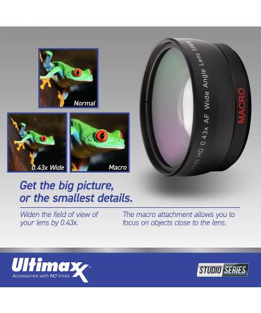 Ultimaxx 55MM Lens Filter Kit with 2.2X Telephoto, Wide Angle, Macro Lenses - Compatible with Nikon D3400 D3500 D5500 D5600 Camera & AF-P DX 18-55mm Lens - Buy Online on SooperMarket.com