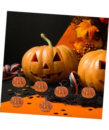 IMIKEYA 10pcs Foam Pumpkin Mini Artificial Pumpkins Mini Pumpkins Glitter Pumpkins Small Pumpkin Decor Small Artificial Pumpkins Harvest Pumpkins Fall Decor Powder Little Pumpkin Orange 6.3CM - Buy Online on SooperMarket.com