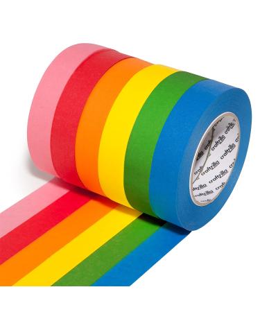 Craftzilla Colored Masking Tape Set - 6 Rolls, 990 Feet x 1 Inch Painter Tape Assortment - Buy Online on SooperMarket.com