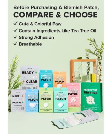 I DEW CARE Hydrocolloid Acne Pimple Patch - 36 Count with Tea Tree Oil | Happy Paws Blemish Patch for Mother's Day - Buy Online on SooperMarket.com