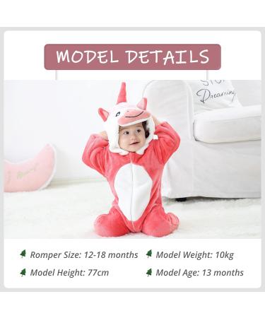 COOKY.D Unisex Winter Animal Hooded Baby Romper 12-18 Months - Red - Buy Online on SooperMarket.com
