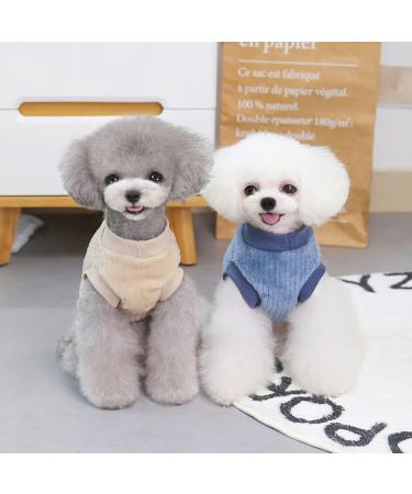 YAODHAOD Dog Sweater - Plush Thick Warm Winter Coat for Dogs & Cats - Soft Blue L - Buy Online on SooperMarket.com