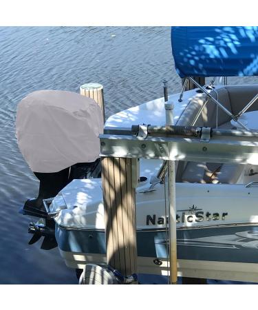 Primeshield Outboard Motor Cover - Waterproof 600D Heavy Duty Hood Cover for Up to 150HP Engines - XXL Grey - Buy Online on SooperMarket.com
