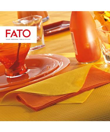 Fato Disposable Paper Napkins - 50 Pack 33x33 cm 4-Folded Yellow FSC Certified for Lunch & Buffets - 100% Pure Cellulose - Buy Online on SooperMarket.com